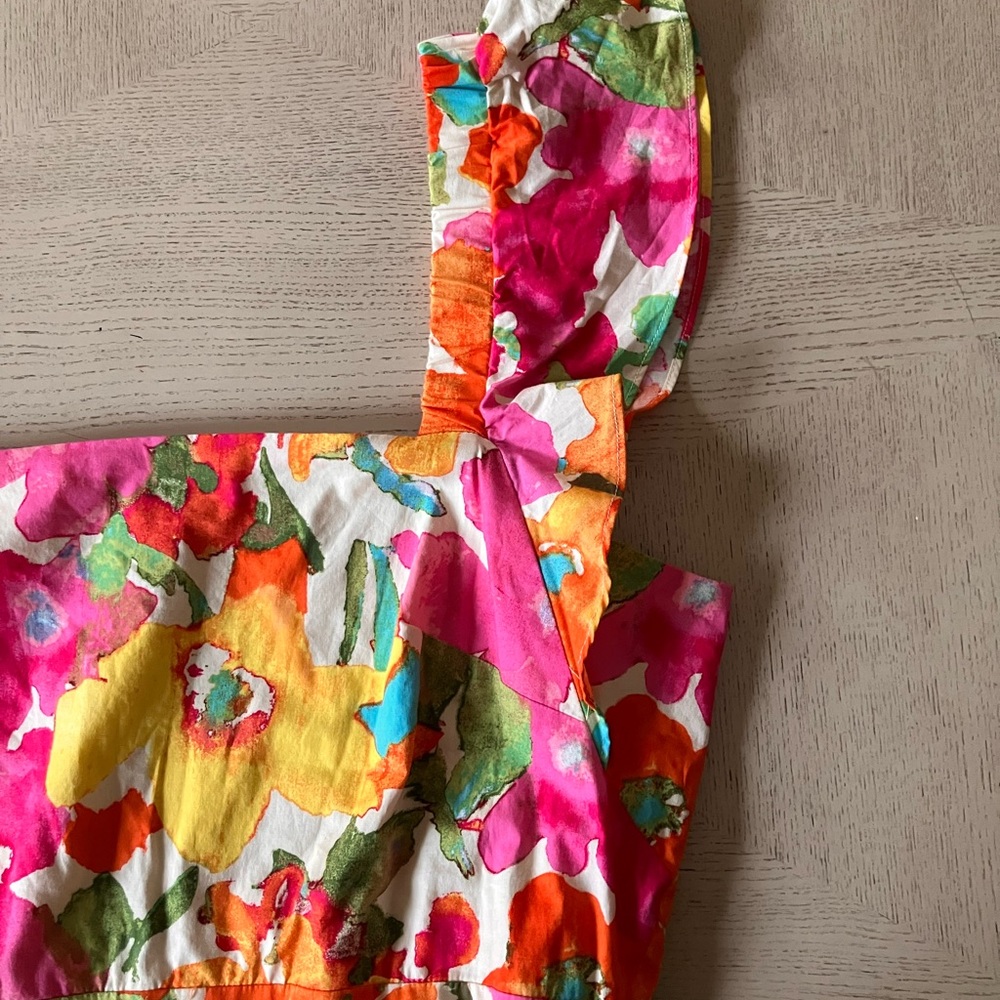 London Times Floral Maxi Dress in Pink, Yellow, Orange, Green - Picture 6 of 12